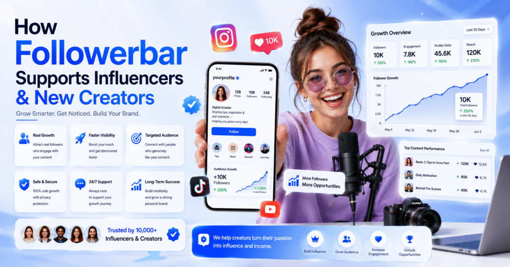 How Followerbar Supports Influencers & New Creators